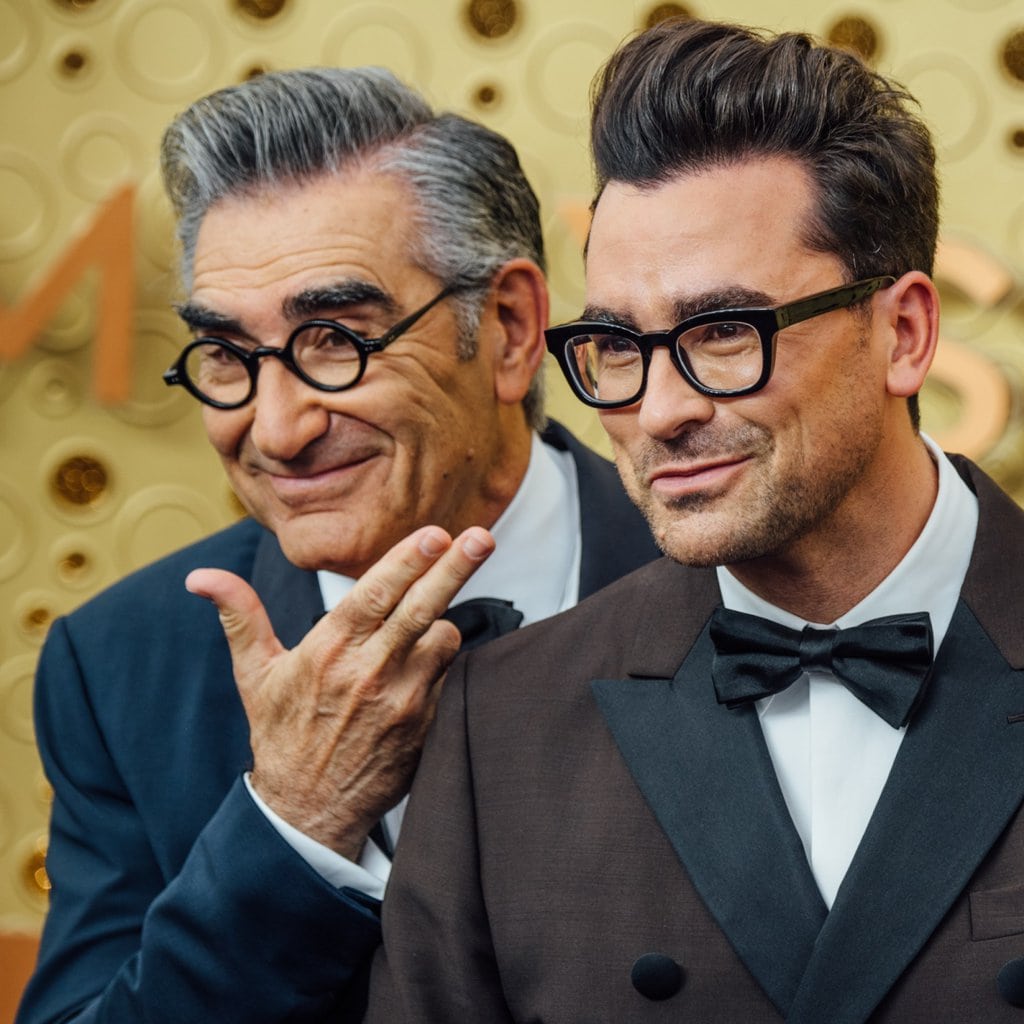 Actor Dan Levy alongside his father Eugene Levy