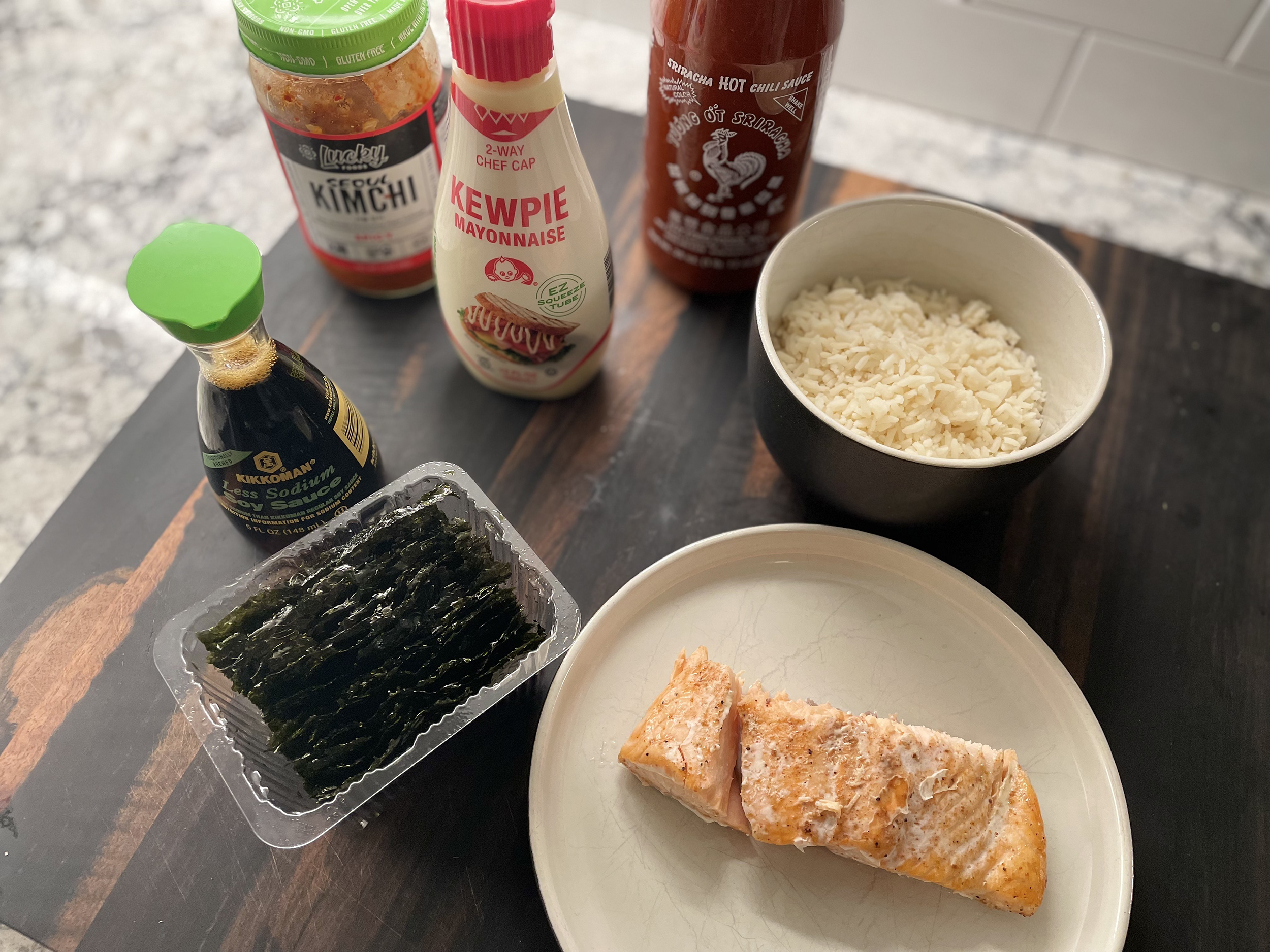 TikTok Salmon and Rice Recipe Ingredients